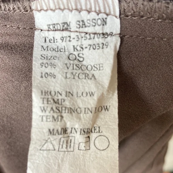 Kedem Sasson Taupe Grey Long Maxi Dress Stretch Jersey Short Sleeve One Size - Picture 16 of 16